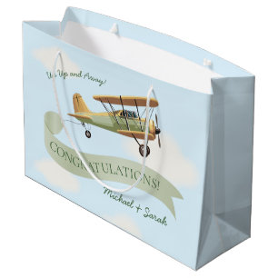 Vintage Babydusche Große Geschenktüte