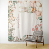 Vintage Babydusche Hintergrund Creme Wandteppich (Beispiel)