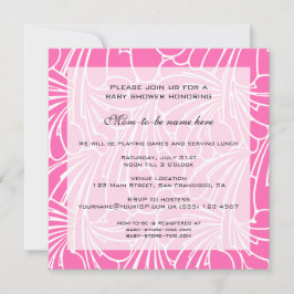 Vintage Babydusche, Jugendstil-Blumenmuster Einladung