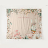 Vintage Babydusche Landschaft Peach Wandteppich (Vorderseite (Horizontal))