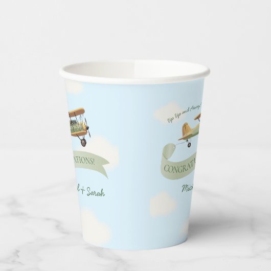 Vintage Babydusche Pappbecher (Links)