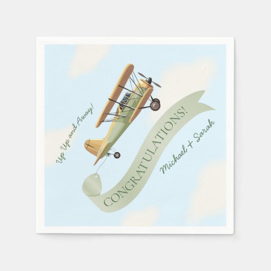 Vintage Babydusche Serviette (Vorderseite)