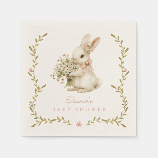 Vintage Babydusche Serviette (Vorderseite)