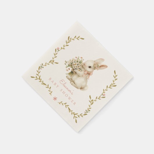 Vintage Babydusche Serviette (Ecke)