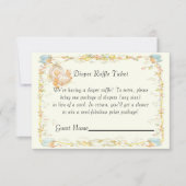 Vintage Babydusche-Wickelkarte Einladung (Vorderseite)