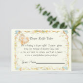 Vintage Babydusche-Wickelkarte Einladung (Stehend Vorderseite)