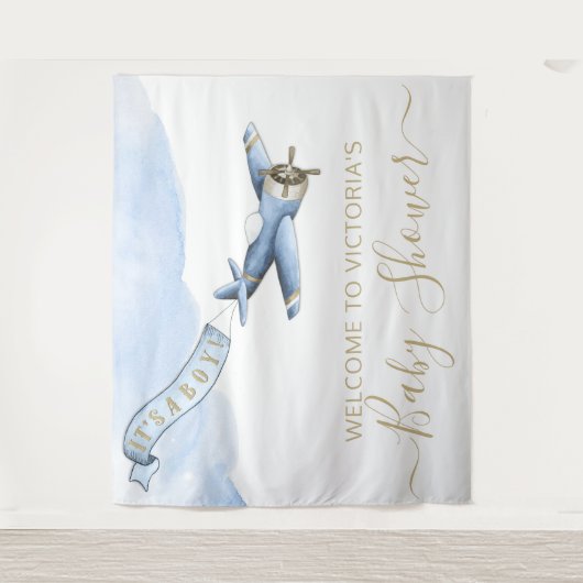 Vintage Babydusche XL Wandteppich (Vorderseite)