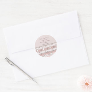 Vintage Babyflaschen-Muster Baby Shower Runder Aufkleber