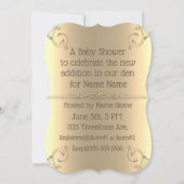 Vintage Babyfußwald-Babydusche Einladung (Rückseite)