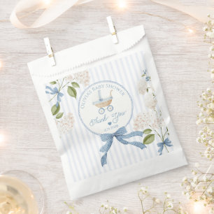 Vintage Babykarre Französische Streifen Danke Geschenktütchen
