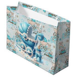 Vintage Babykinderwagen  Große Geschenktüte