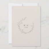 Vintage Baby's Breath Wildflower Beige Wedding Einladung (Rückseite)