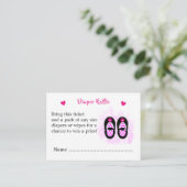 Vintage Babyschuhe Babydusche Windelwindeln Begleitkarte (Stehend Vorderseite)