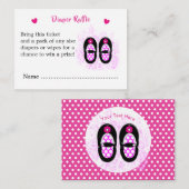 Vintage Babyschuhe Babydusche Windelwindeln Begleitkarte (Vorne/Hinten)