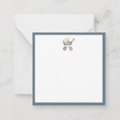 Vintage Babyträgt Mitteilungskarte (Rückseite)