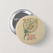Vintage Babyuhr für neue Jahre Button (Vorne & Hinten)
