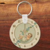 Vintage Babyuhr für neue Jahre Schlüsselanhänger (Vorderseite)