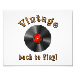 Vintage-Back-to-Vinyl-Schallplatten-Kunst Fotodruck