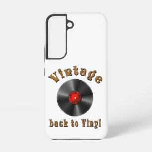 Vintage-Back-to-Vinyl-Schallplatten-Kunst Samsung Galaxy Hülle
