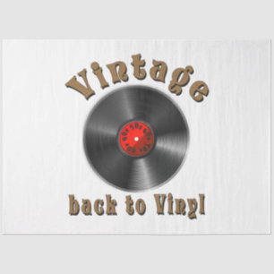 Vintage-Back-to-Vinyl-Schallplatten-Kunst Seidenpapier