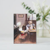 Vintage Backbären Postkarte (Stehend Vorderseite)