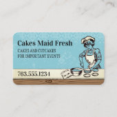 Vintage Bäckerei Backkuchen Kuchen Konditorwaren K Visitenkarte (Vorderseite)