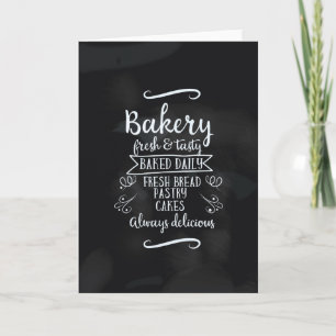 Vintage Bäckerei Brotkartentafel Feiertagskarte