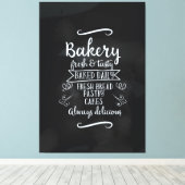 Vintage Bäckerei Brotkartentafel Leinwanddruck (Insitu (Holzboden))