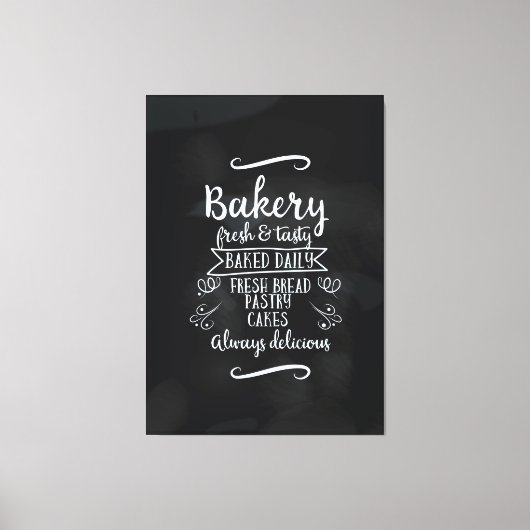 Vintage Bäckerei Brotkartentafel Leinwanddruck (Vorderseite)