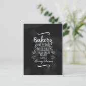 Vintage Bäckerei Brotkartentafel Postkarte (Stehend Vorderseite)