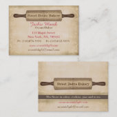 Vintage Bäckerei-Geschäfts-Karten-Schablone Visitenkarte (Vorne/Hinten)