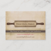 Vintage Bäckerei-Geschäfts-Karten-Schablone Visitenkarte (Rückseite)