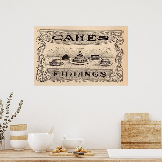 Vintage Bäckerei Poster (Küche)