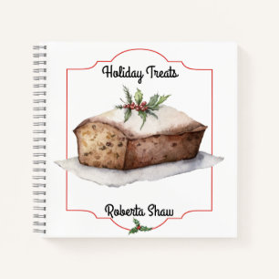 Vintage Bäckerei Spirale Rezept Notebook Notizblock