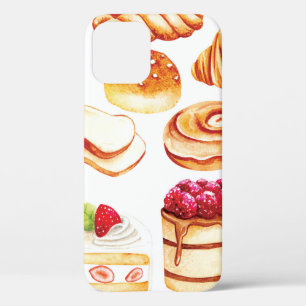 Vintage Bäckerei und Konditorei im Wasserfarbstil Case-Mate iPhone Hülle