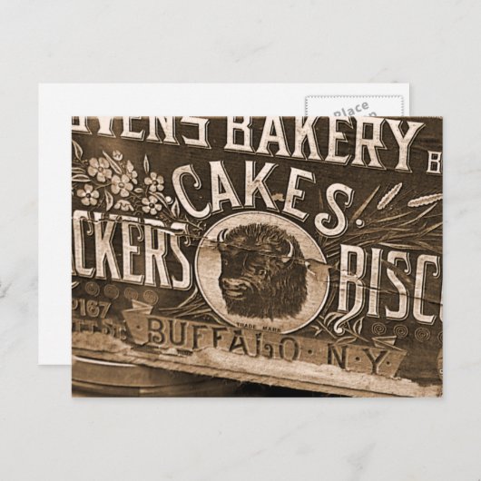 Vintage Bäckerei und Postkarte (Vorne/Hinten)