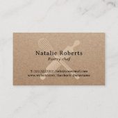 Vintage Bäckerei Whisky Logo Rustikale Kraft Visitenkarte (Rückseite)