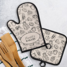 Vintage-Bäckereiname personalisiert grau Backen