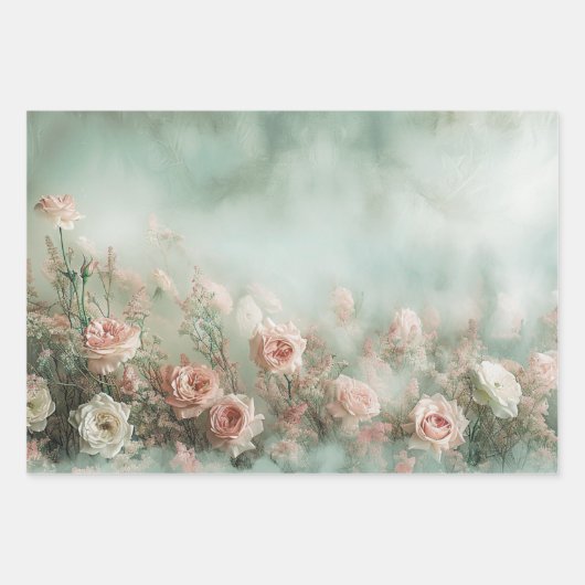 Vintage Background Peongs Decoupage Geschenkpapier Set (Vorderseite 3)