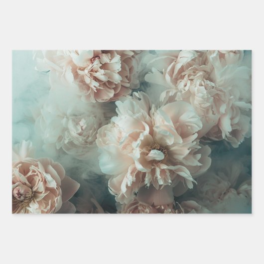 Vintage Background Peongs Decoupage Geschenkpapier Set (Vorderseite)