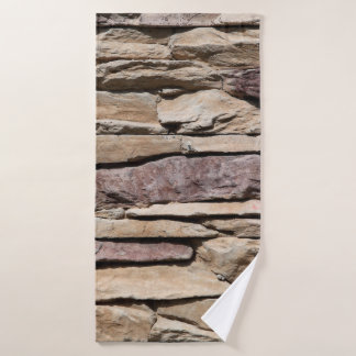 Vintage background texture old masonry stone brick badehandtuch