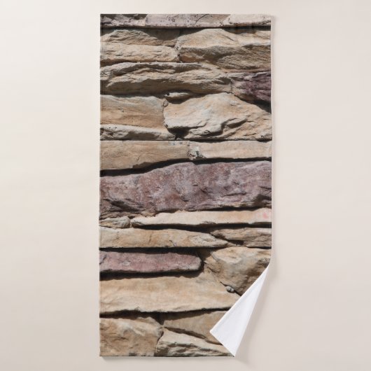 Vintage background texture old masonry stone brick badehandtuch (Badehandtuch)