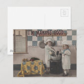 Vintage Backkinder Postkarte (Vorne/Hinten)