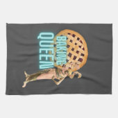 Vintage Backkönigin auf Grau Geschirrtuch (Horizontal)