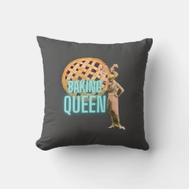 Vintage Backkönigin auf Grau Kissen