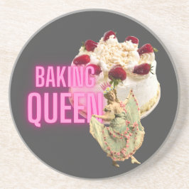 Vintage Backkönigin Getränkeuntersetzer