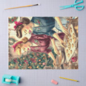 Vintage Backkost Weihnachten Ladys Seidenpapier (Basteln)