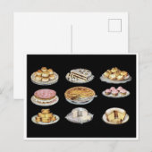 Vintage Backwaren Kuchen Kuchen Kekse Postkarte (Vorne/Hinten)