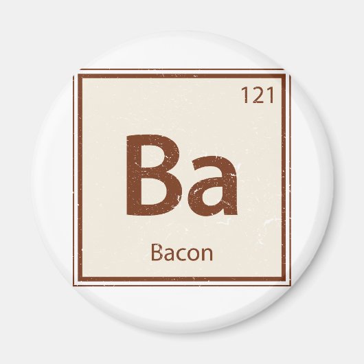 Vintage BACON-Periodic-Tabelle Magnet (Vorne)