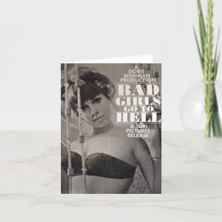 Vintage "Bad Girls Go to Hell" Note Card Feiertagskarte